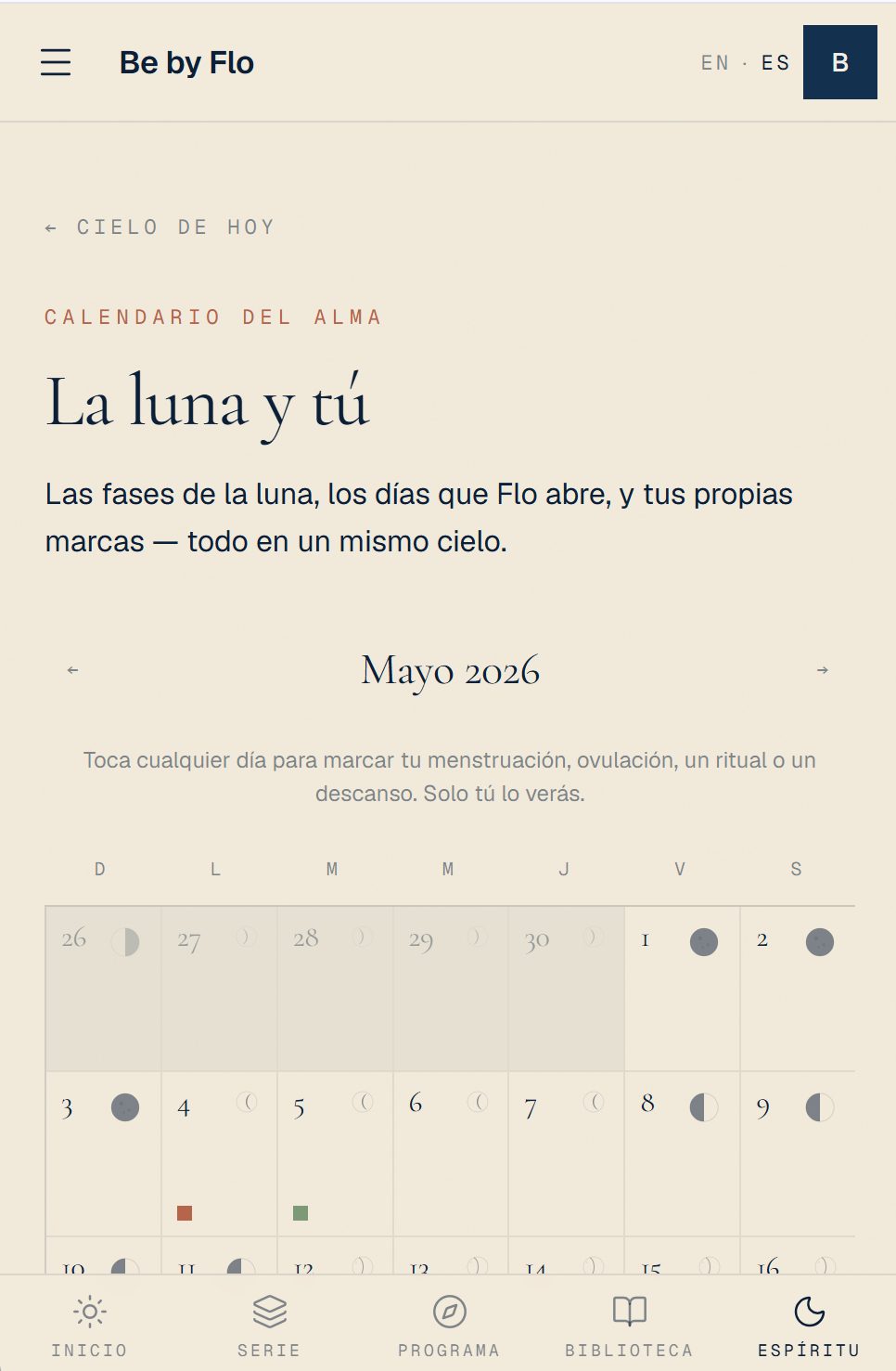 Las fases de la luna, tu vida y tu universo en un mismo cielo.